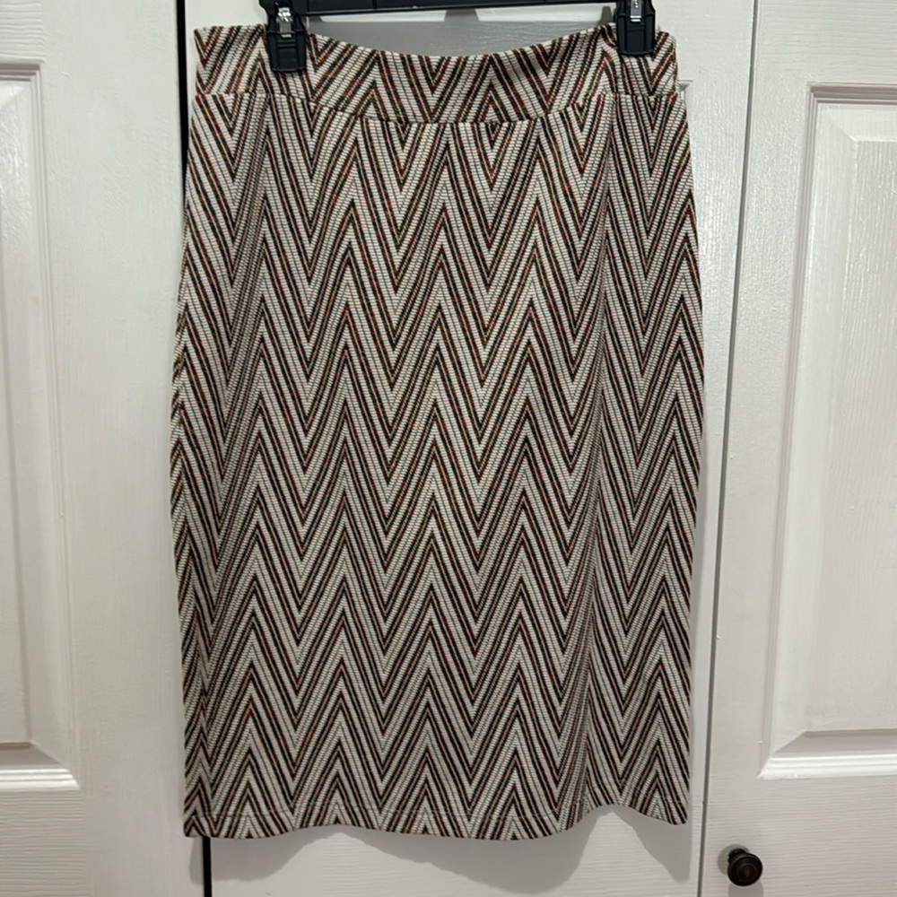 Stitch fix brand ReneeC orange/white lightweight pencil skirt